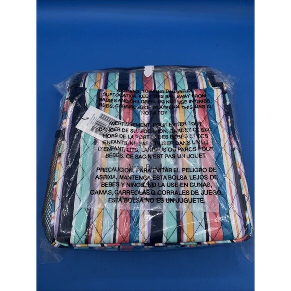 Vera Bradley Lunch Crossbody Bag Cabana Stripes  in Quilted Cotton Insulated NWT - Picture 2 of 2